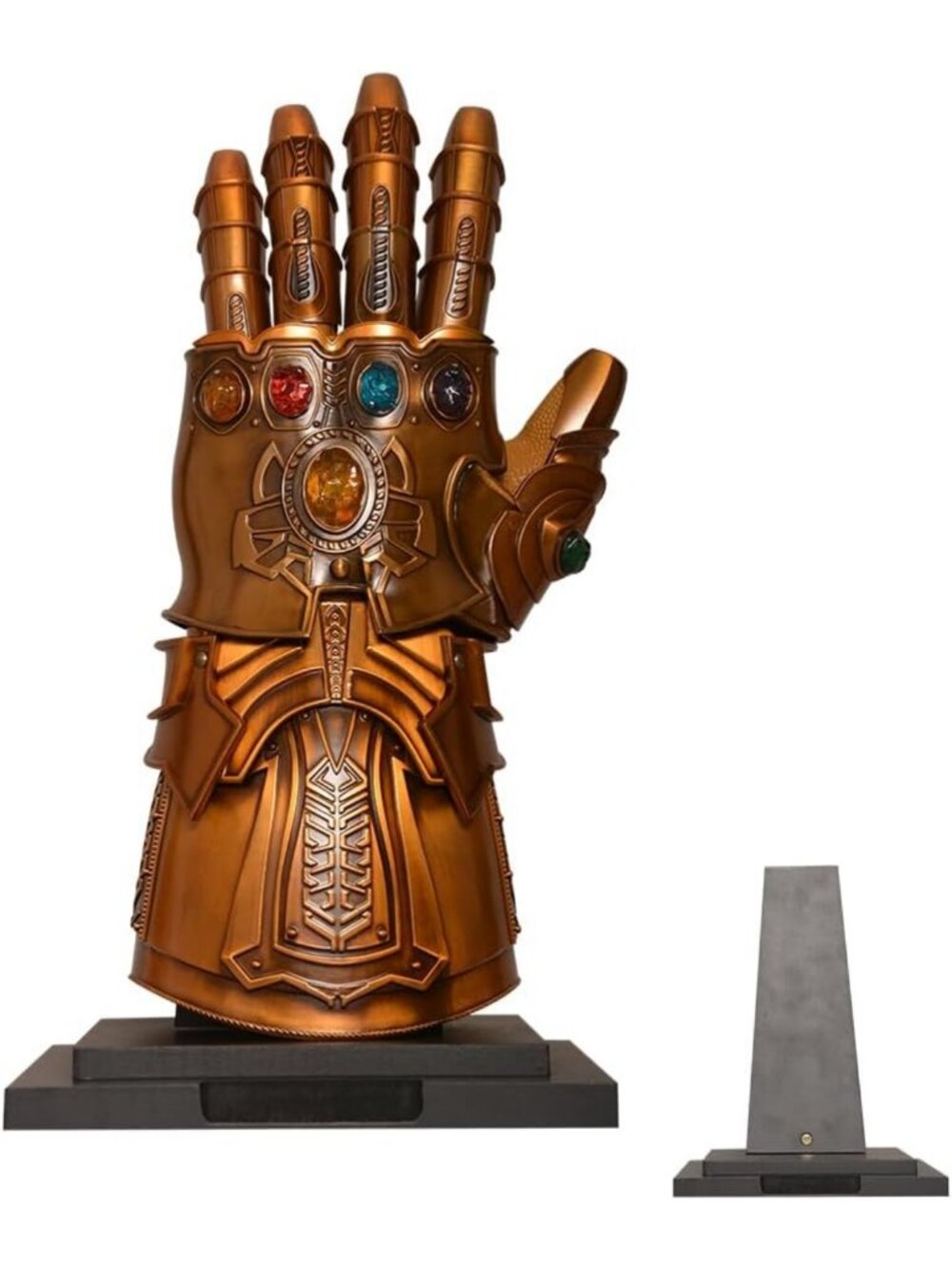 LED Light-Up Infinity Gauntlet Glove - Collectible Cosplay Prop, 15.75" Zinc